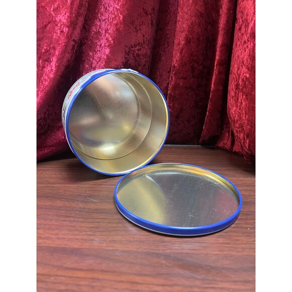 Vintage Kitchen Tea Tin Bluebird In Flower Bush Tin Box Company of America 1987 - Picture 8 of 8